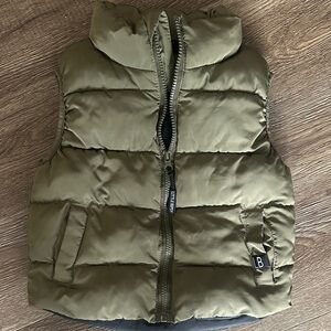 Olive Green Puffer Vest - Little Bipsy